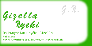 gizella nyeki business card