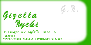 gizella nyeki business card